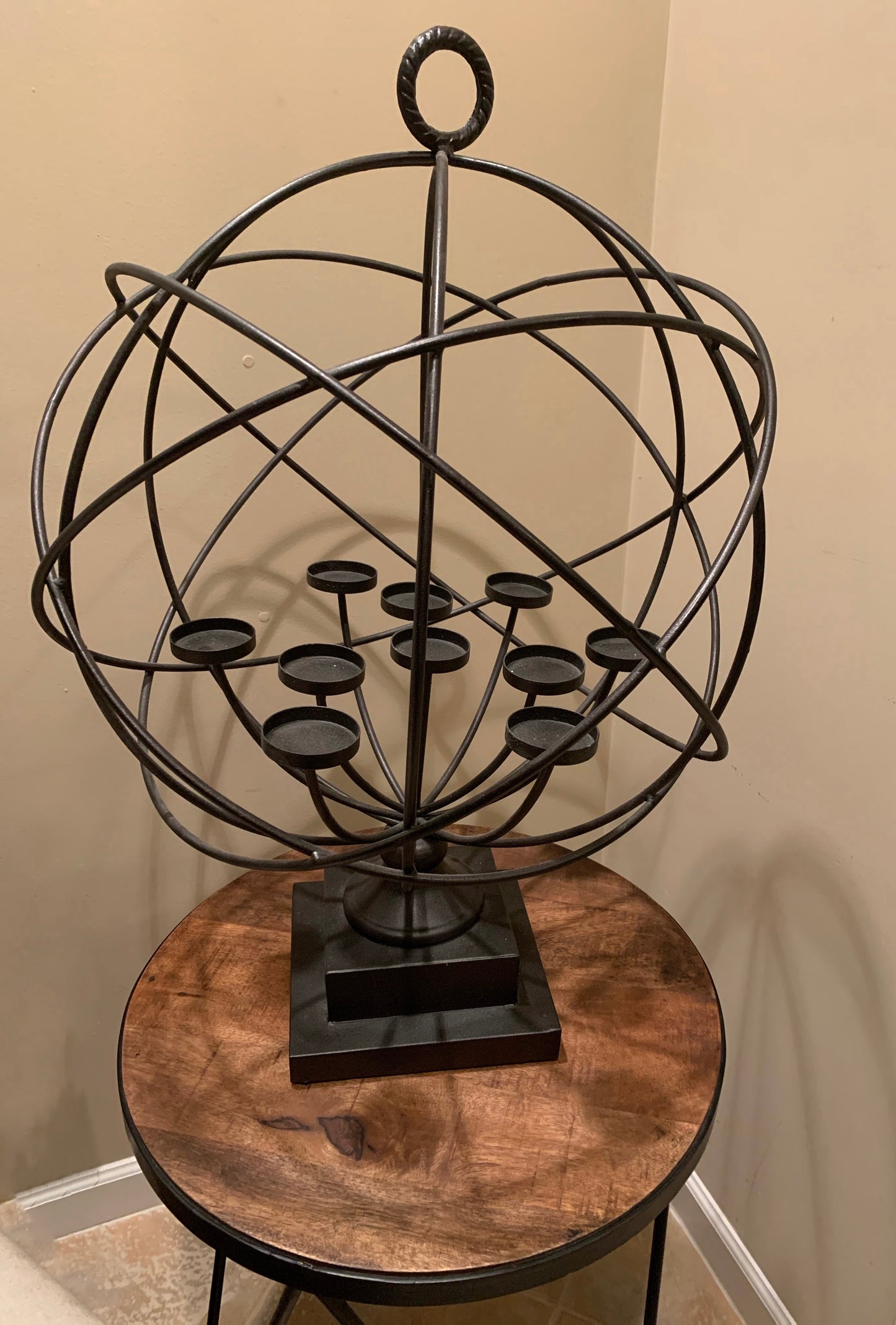 Metal Orb Candleholder